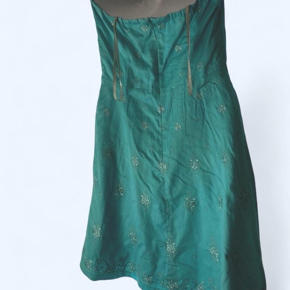 Ann Taylor Baby Blue Halter floral Sundress Cocktail 2P Excellent cond Designer - Picture 2 of 3